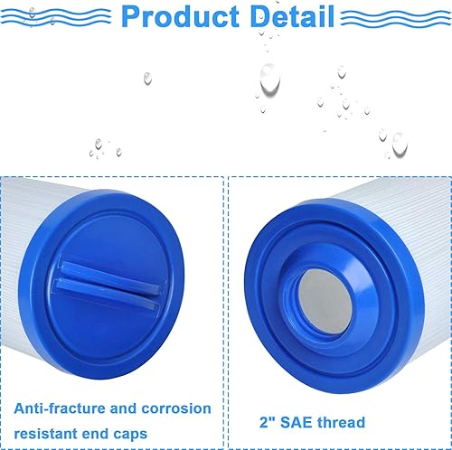 Miniatura 2 de Ketofa 4CH-949 Filtro de spa compatible con Pleatco PWW50L - Filtro de spa Filbur FC-0172 FC0172 SD-01143 Waterway 817-4050 Rising Dragon 50,