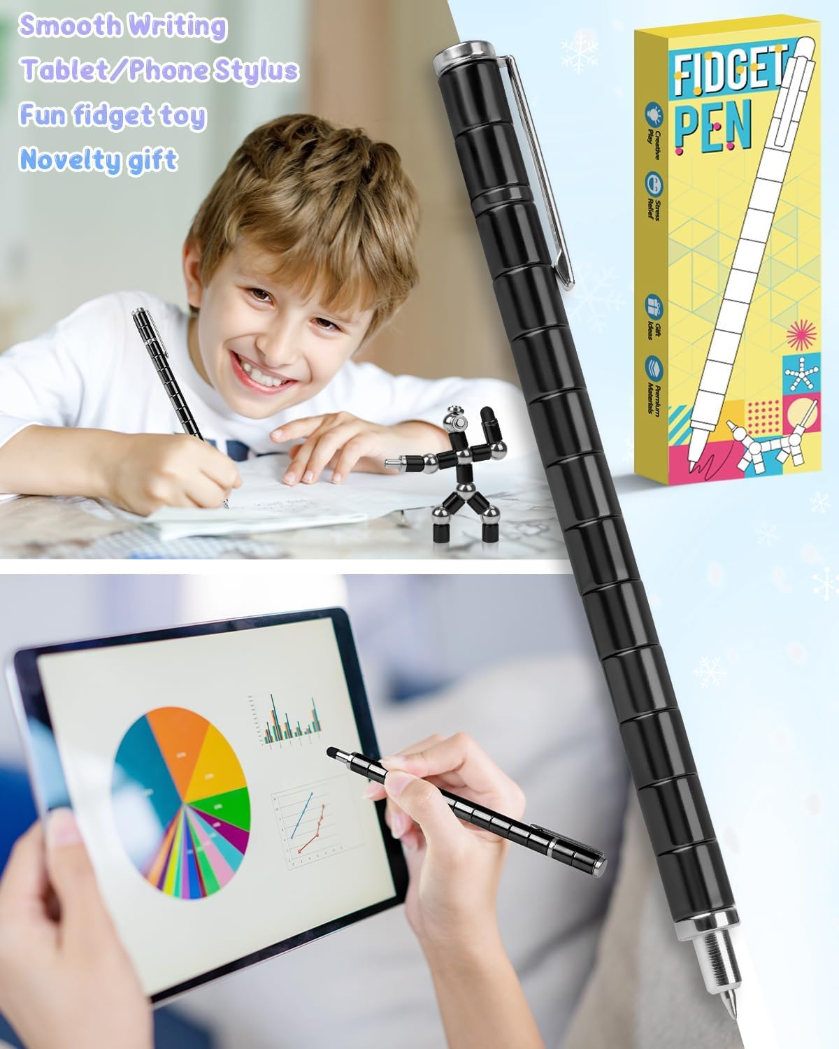 Fun Fidget Gel Pens Gifts Fathers Day Dad Gifts, Cool Graduation Gift For  Him Teen Boys, Unique Birthday Christmas Stocking Stuffers Easter Men