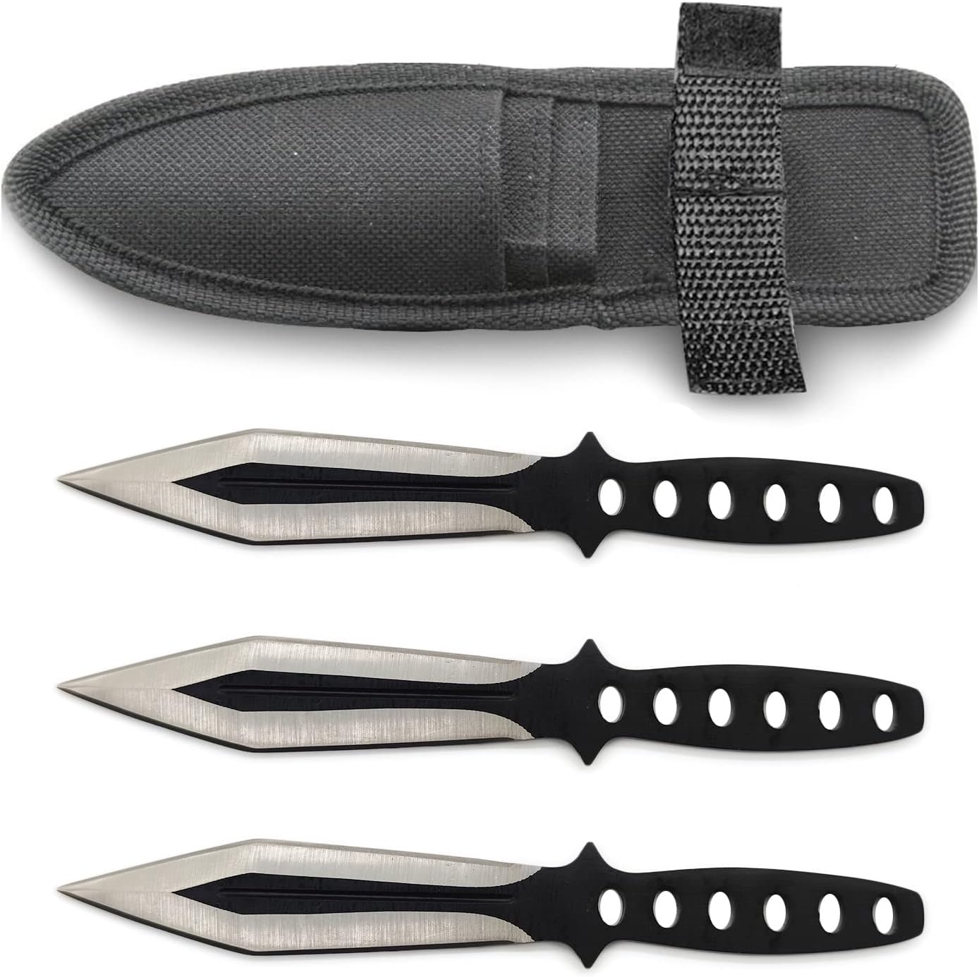 Out of doors Stainless Metal Apply Throwers Device , 3pcs w/ Nylon Sheath