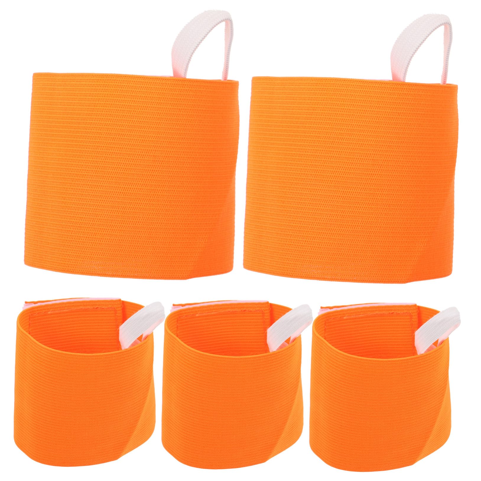 Toddmomy Captain Arm Bands per Il Calcio Bande Sport Bracciali Elastici Regolabili Bracciali Regolabili Fascia da Partita di Calcio Nylon Arancia