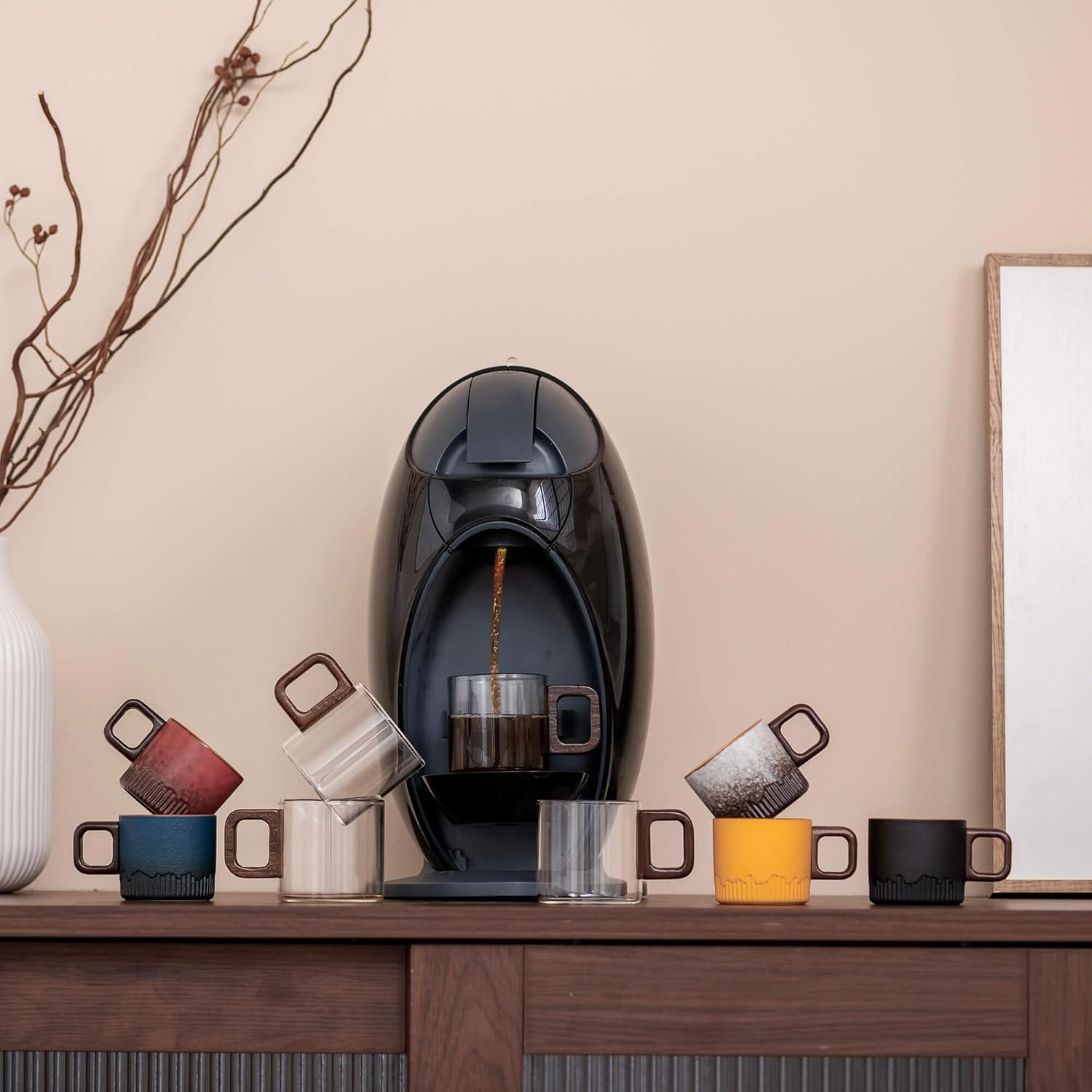 Espresso Cups Set of 4, 4 oz Espresso Cups, Espresso Shot Glasses with Handle for Coffee or Tea (Clear) - Image 3