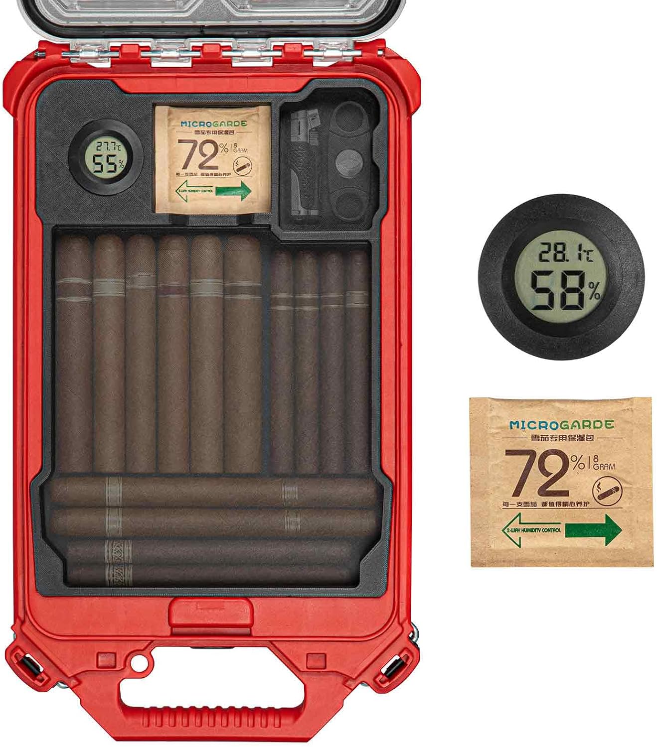 Cigar Humidor Insert Compatible with Milwaukee PACKOUT 48-22-8436，Includes Hygrometer and Humidifier Pack， Compatible with Low-Profile Compact Organizer 48-22-8436