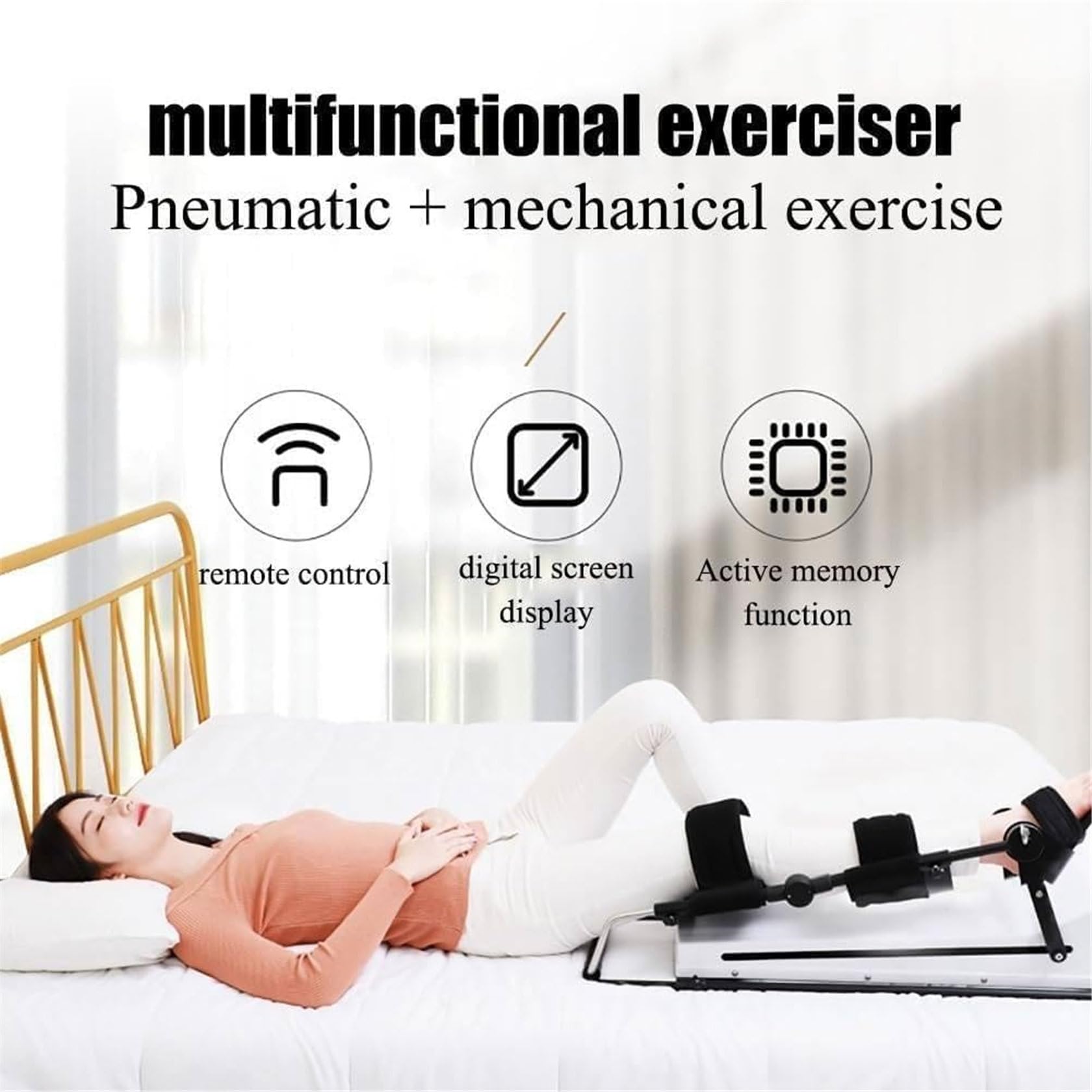 Dispositivo Elettrico per La Riabilitazione Dell'Articolazione del Ginocchio, Attrezzo per L'Allenamento Post-Operatorio Dell'Estensione degli Arti Inferiori, Dispositiv,L