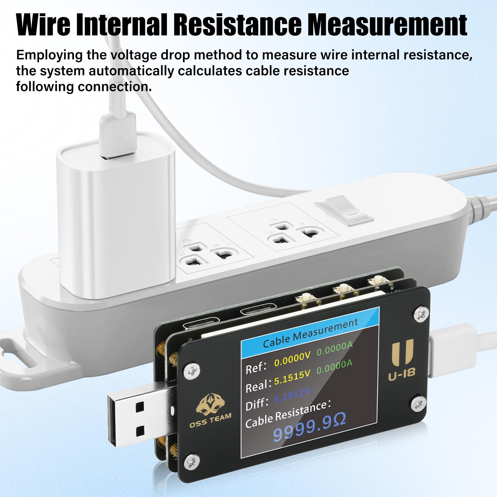 diymore Testeur USB numérique USB - Testeur de courant - Voltmètre - Détecteur de capacité de puissance avec mesure de courbe, mesure d'ondulation, test de protocole