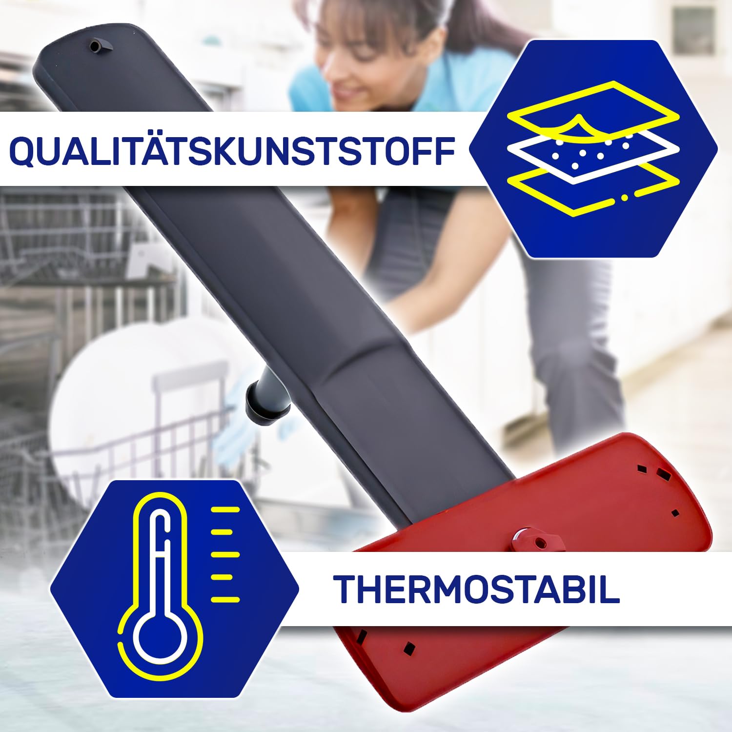 Unterer Sprüharm für Geschirrspüler 400 mm mit dem Originalcode 111922637/9 1119226379 für AEG für Electrolux - Komplett mit Microfasertuch – Garantie 10 Jahre - MONTERAL