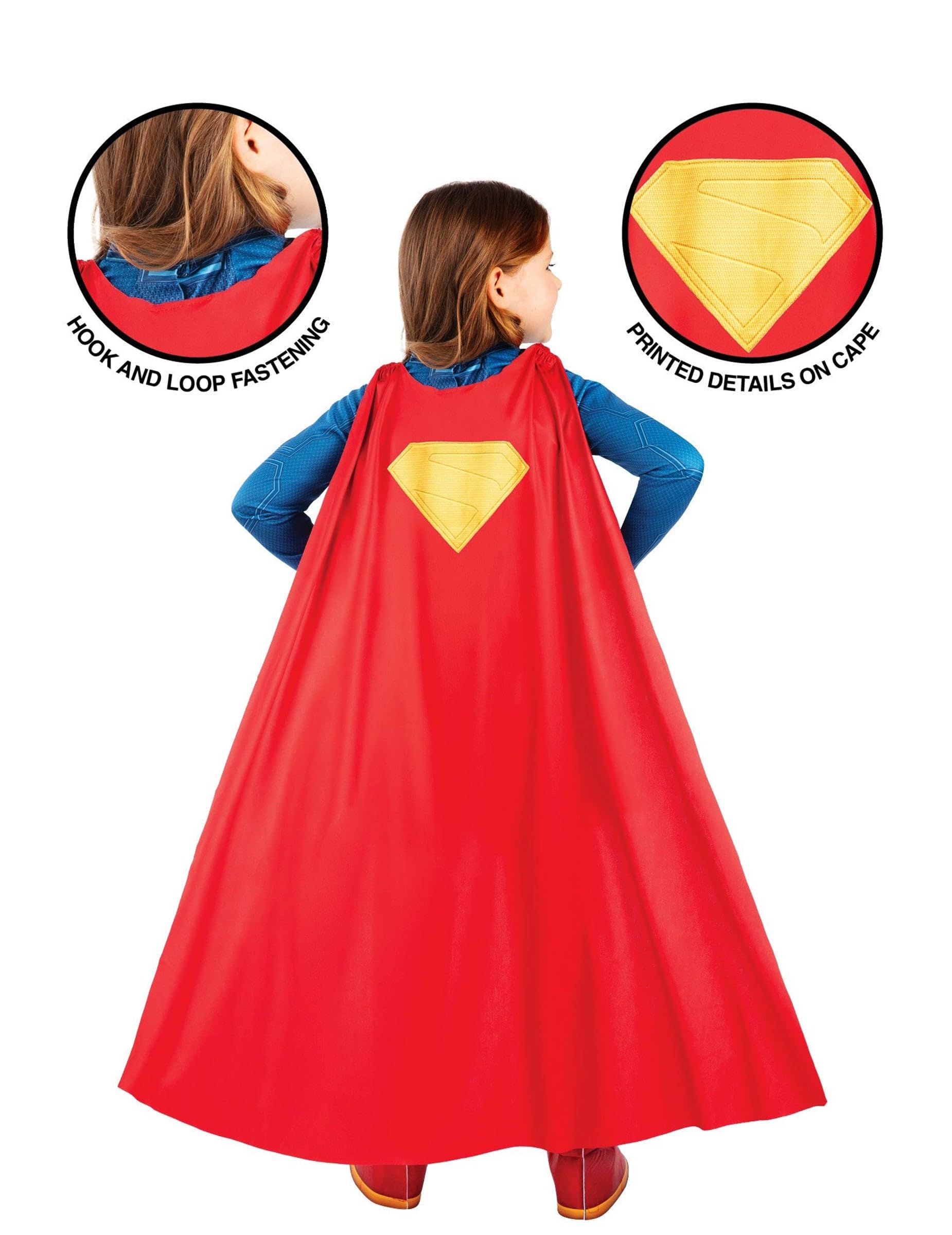 Rubies Costume ufficiale DC Comics Deluxe Supergirl Movie per bambini, taglia 9-10 anni