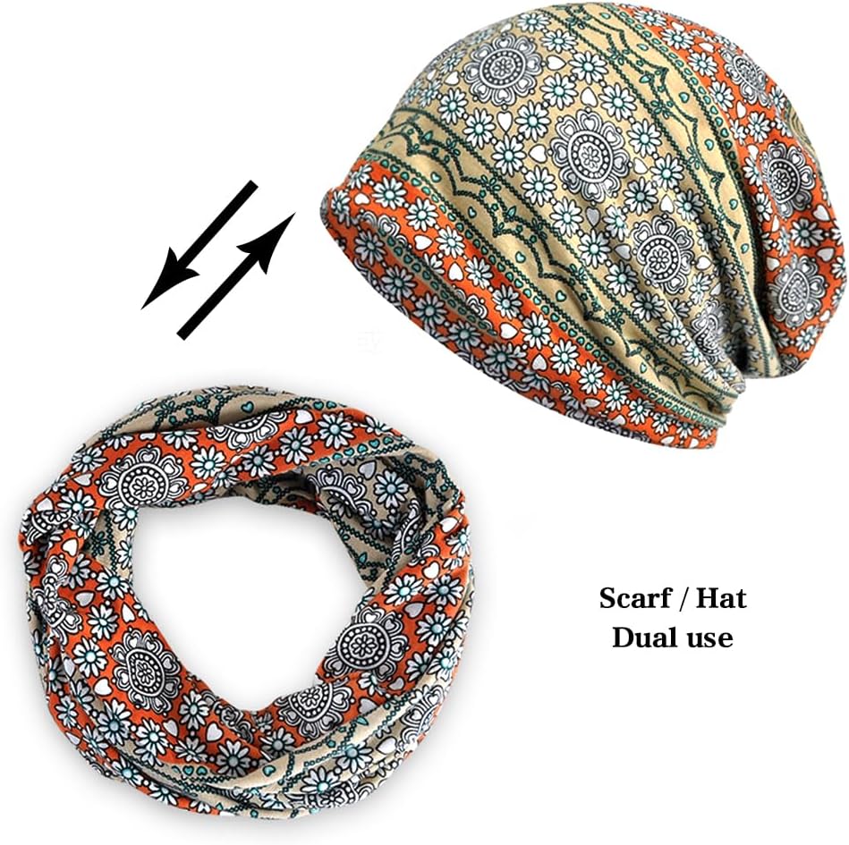 XYIYI Womens Chemo Headwear Hats Cotton Slouchy Beanie Cap Scarf - Image 5