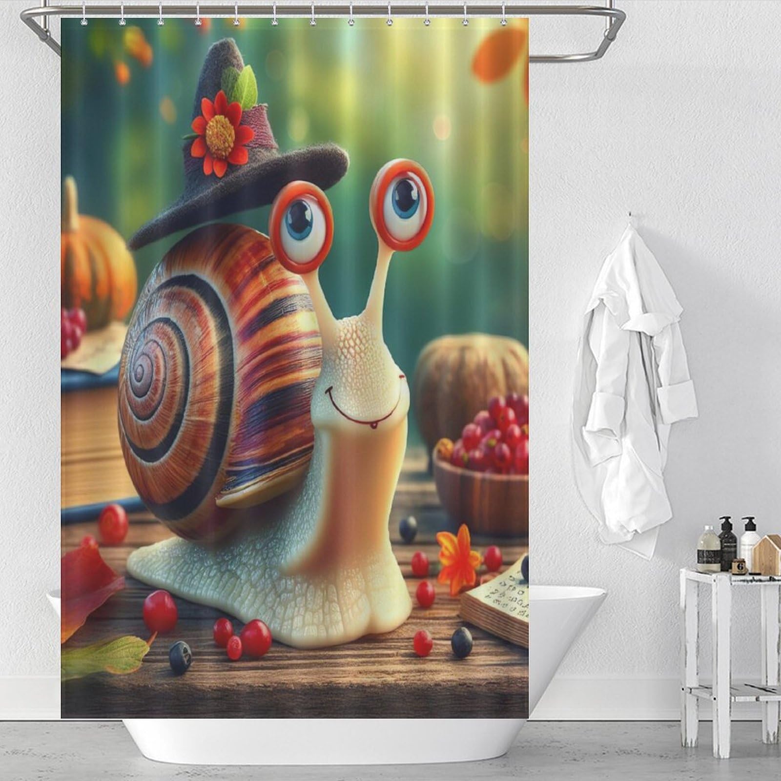 Rideaux de douche polyester lavable pour éviter les inondations de salle de bain