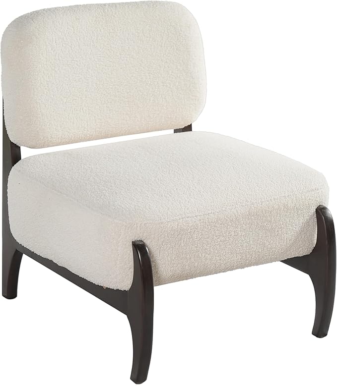 Juego de 2 Sillones Lounge Beige Tela Boucle miniatura 5