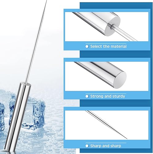 Miniatura 3 de Picadora de hielo de acero inoxidable, trituradora de hielo para quitar cincel, herramienta de hielo triturado para cocina, bares, camareros,
