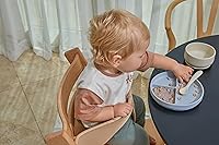 Vista 2 de dollop Placa de succión de silicona, sin BPA, apta para lavavajillas y microondas (lila claro)