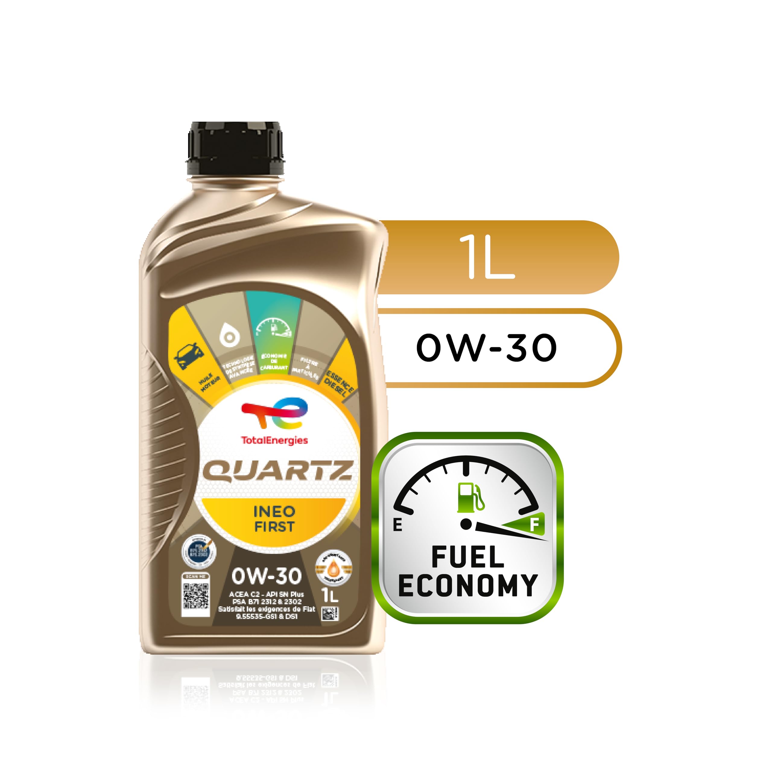 メンテナンス TotalEnergies QUARTZ INEO FIRST 0W-30 DS TotalEnergies Quartz Ineo First 0W-30 benzine- en dieselmotorolie