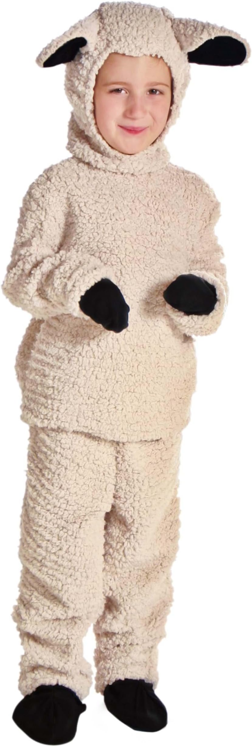 Child Wooly Sheep Costume Lamb Costume for Children - Kid's Black and White Sheep Costume