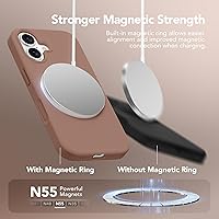 Vista 1002 de GONEZ Funda de silicona para iPhone 15 Pro Max, compatible con Magsafe, protector de cámara + protector de pantalla, forro de microfibra suave Negro