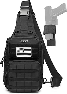 ATBP Tactical Sling Backpack With Holster Military Crossbody Bag for Men Single Shoulder Back Pack 10L