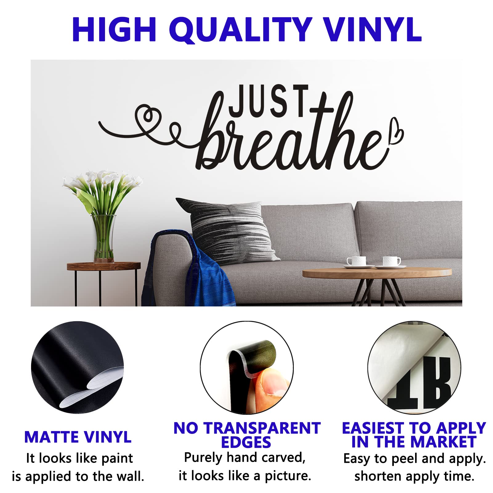 Wall Decals for Living Room Inspirational Wall Stickers, (Easy to Install) - Image 2
