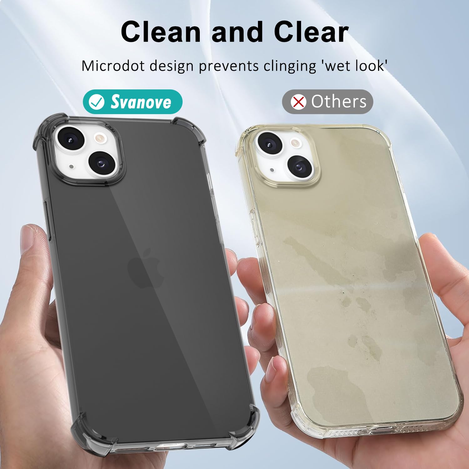 Durchsichtige IPhone 14 Plus Hülle – Transparent, Stoßfest, TPU, Mit Kameraschutz, In Neon Lila