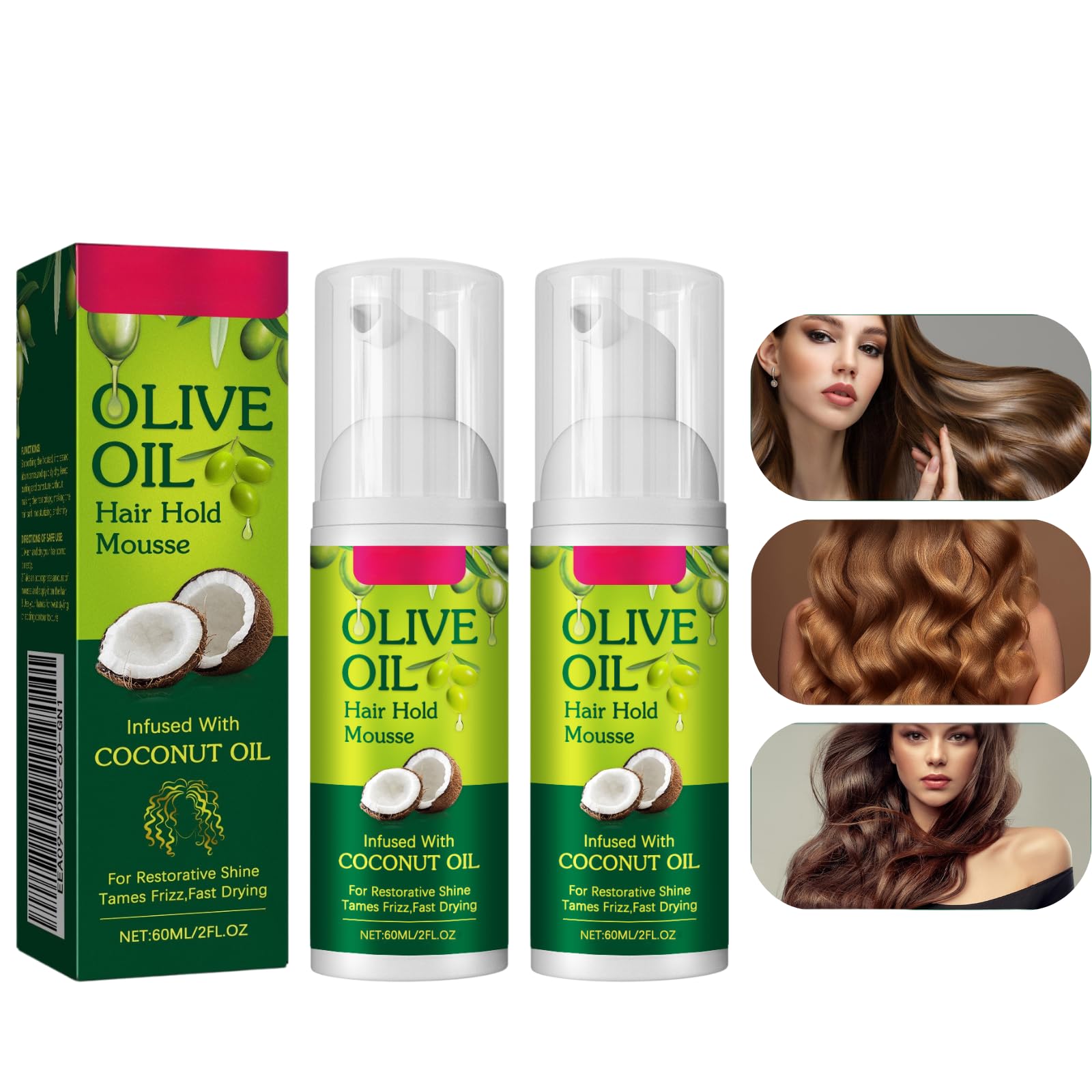 2PCS Olive Oil Wrap/Set Mousse