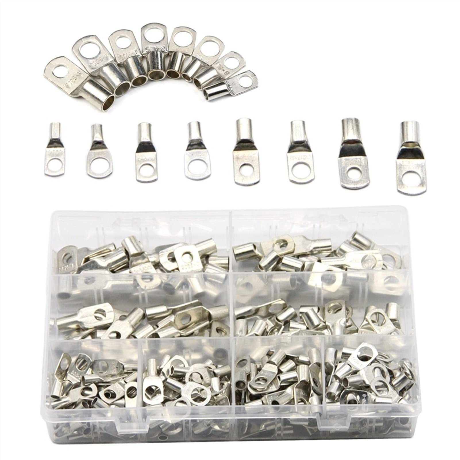 Bornes à Anneau Lot de 240/100 cosses de Batterie en cuivre Nu, Type SC, SC6, SC10, SC16, S25, serties/soudées(100pcs)