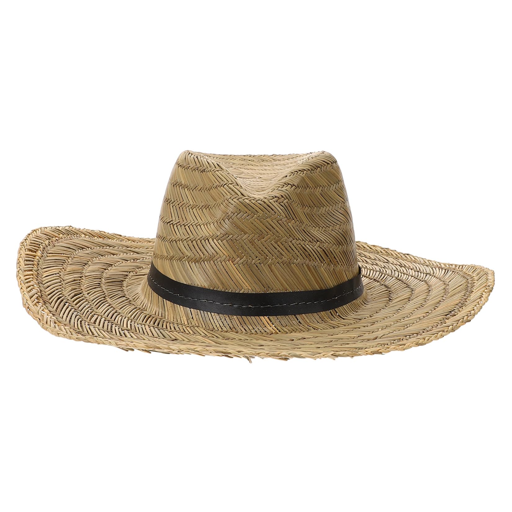 Operitacx Chapeau de Paille à Larges Bords pour Hommes Été, Protection UV, Léger et Décoratif, pour Activités de Plein Air et Randonnée, Taille 58-60 Cm