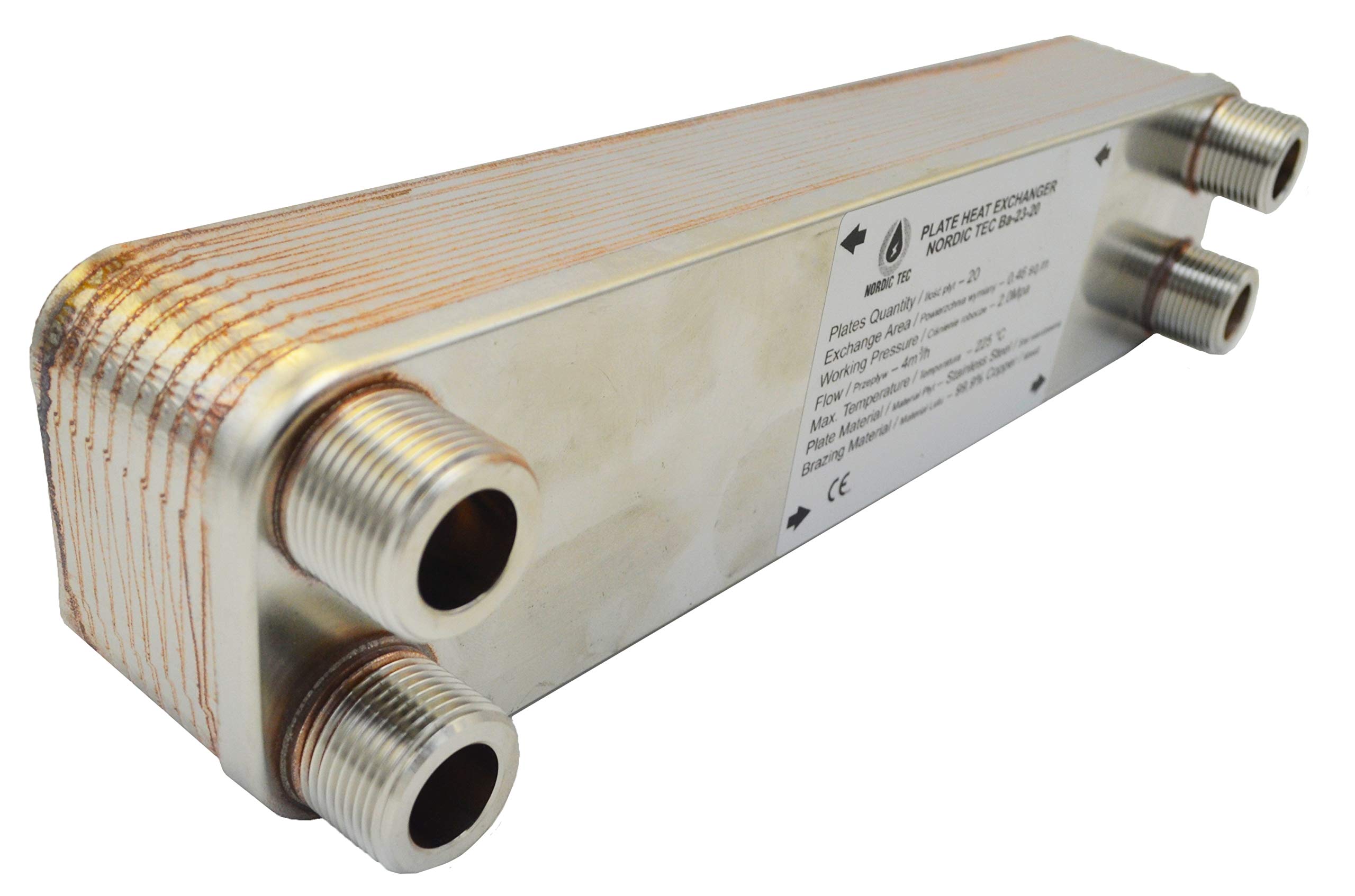 Scambiatore Di Calore Nordic Tec BA-12-20 - In Acciaio Inox 316L, 20 Piastre, 45 KW, Per Impianti Riscaldamento - Foto 7