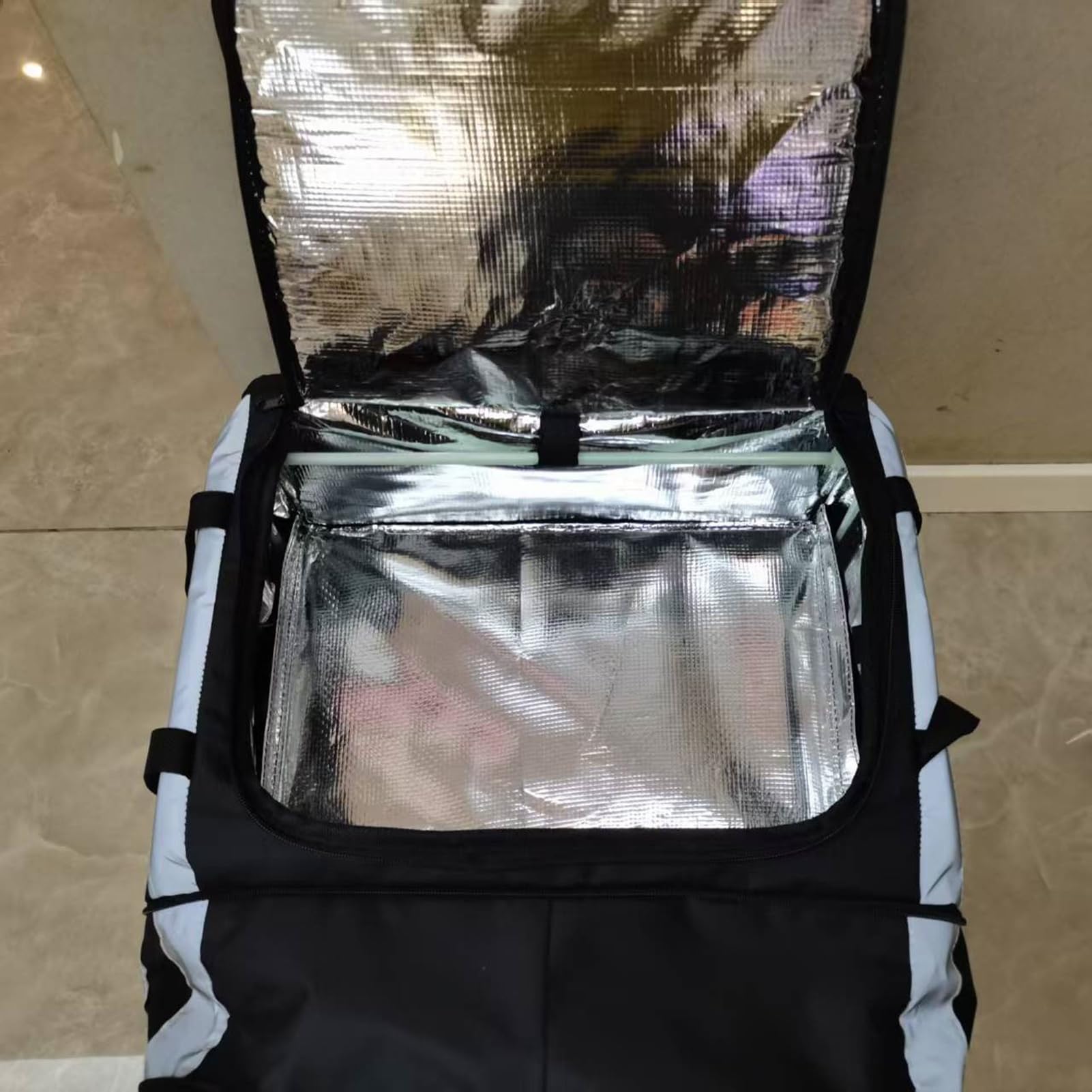 Pizza Delivery Bag, Pizza Carrier Mochila para Llevar aislada expandible | Transportista de alimentos de servicio pesado, almacenamiento de aislamiento de comestibles térmicos reutilizables