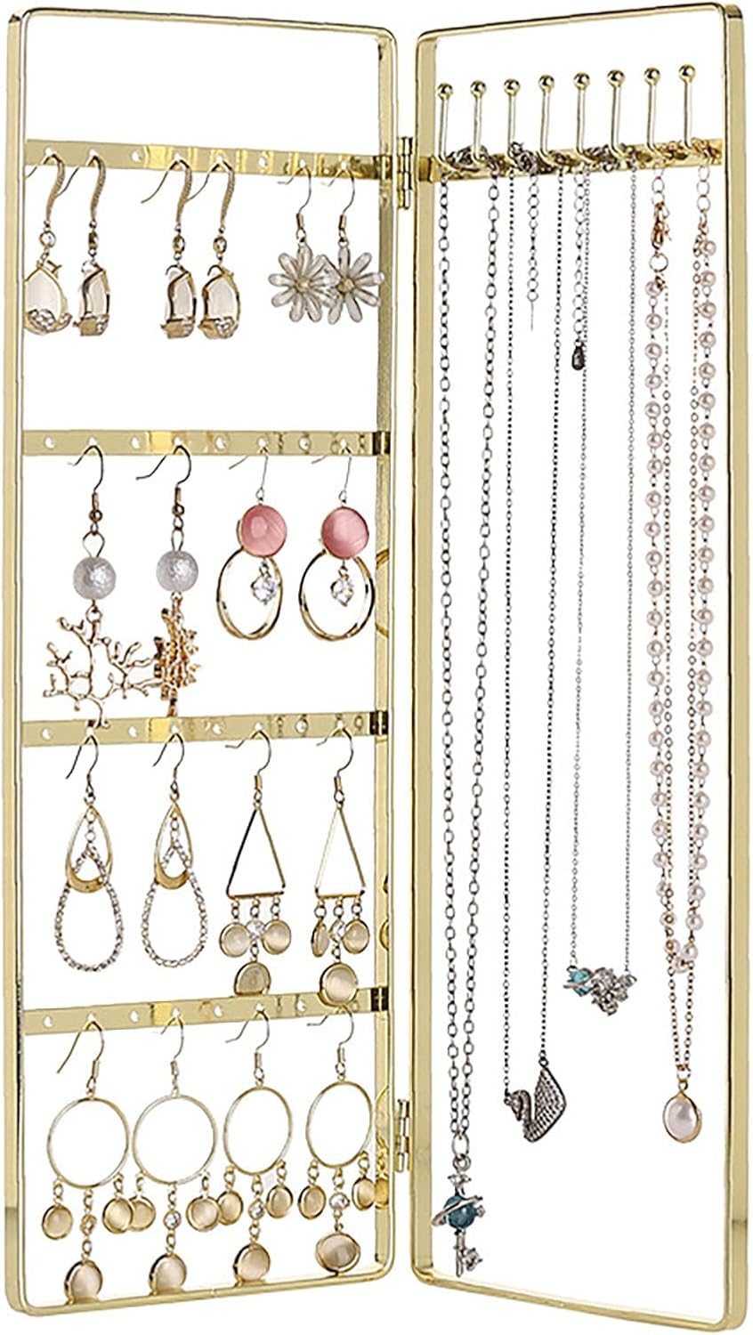 Foldable Metal Jewelry Rack, Earring, Ring, Necklace Display Holder, Easily Organize and Categorize Your Jewelry, Bid Farewell to Cluttered Jewelry Boxes