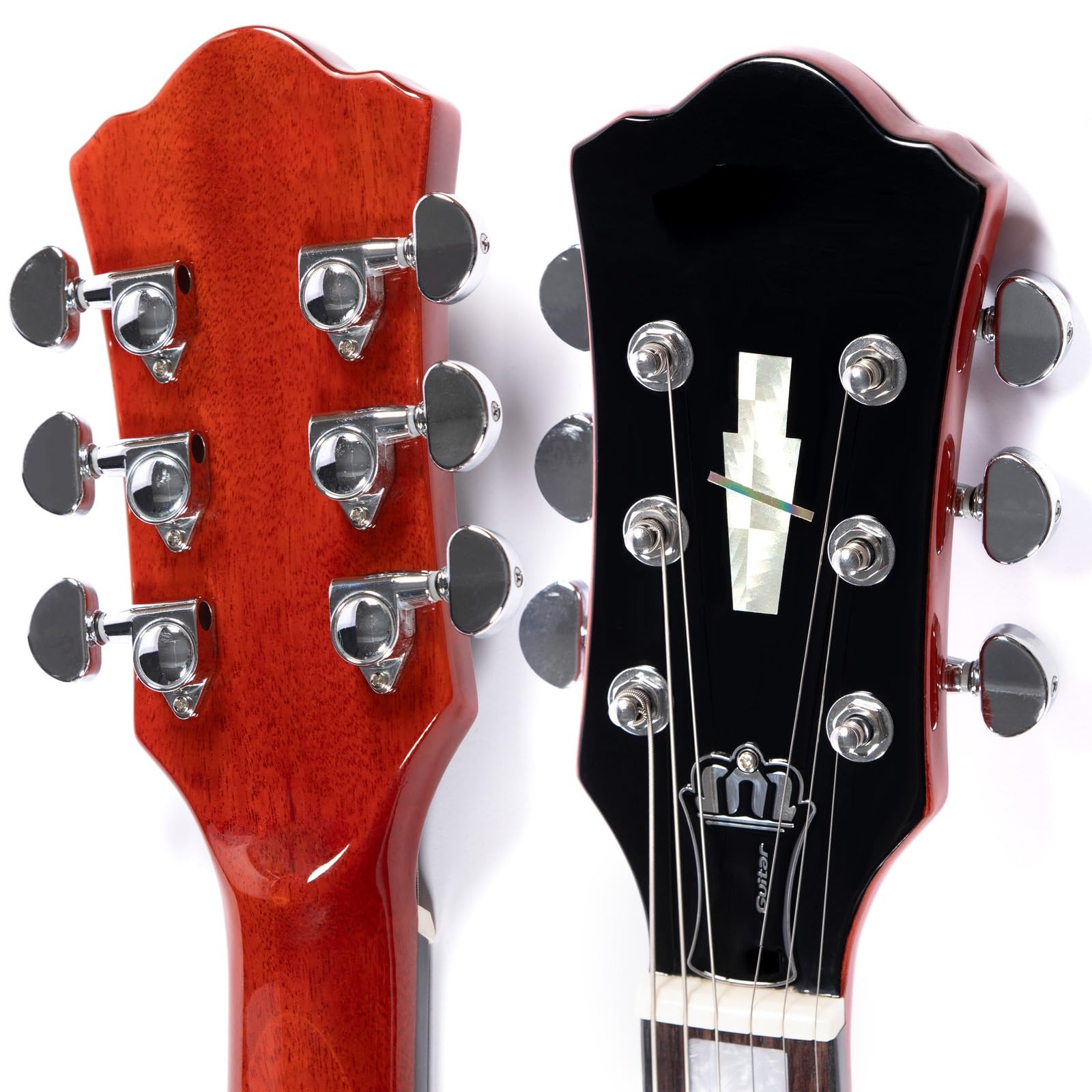 Standard Gitara Elektryczna Profesjonalna Praworęczna Gitara Elektryczna Typu Full Scale Semi Hollow 6 Strunowa Z Metalowym Korpusem