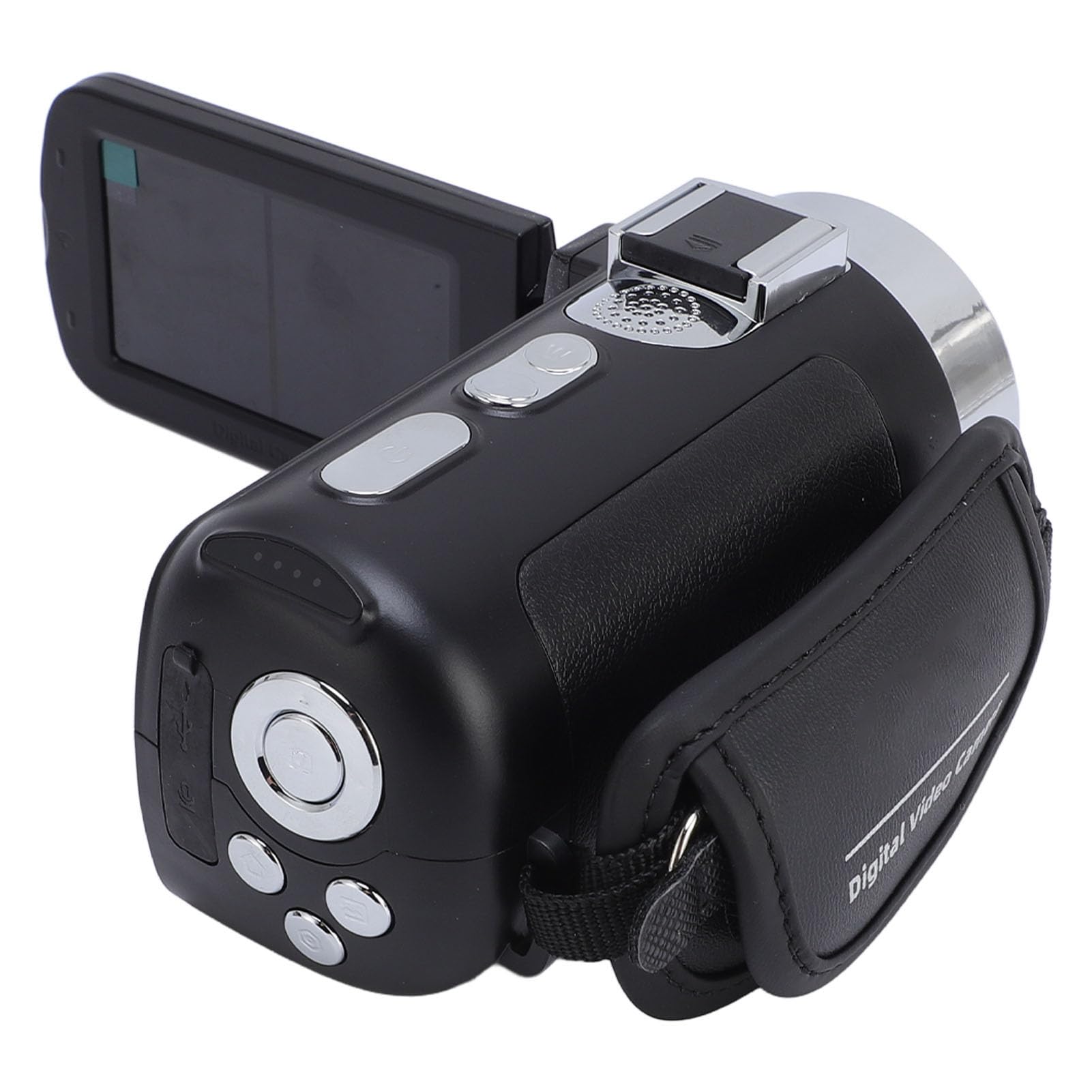 Videocamera 4K 64MP HD 28X Zoom digitale Messa a fuoco automatica Videoregistratore per fotocamera digitale con schermo rotante da 3 pollici Luce LED per i viaggi