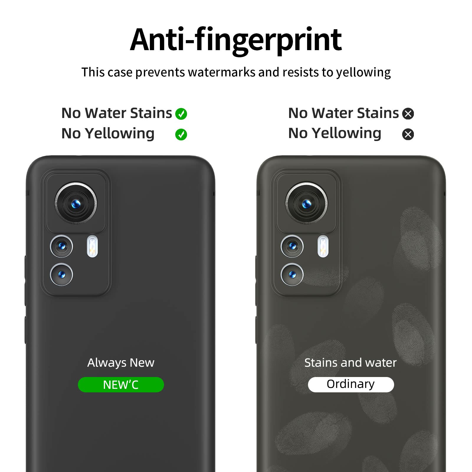 CLYDITE Cover per Xiaomi 12 Pro Nero Custodia con Pellicola Protettiva [2 Pack] Fotocamera Slidable Antiurto Custodia Antiurto Grado Militare 360° Ring Supporto Silicone Custodie