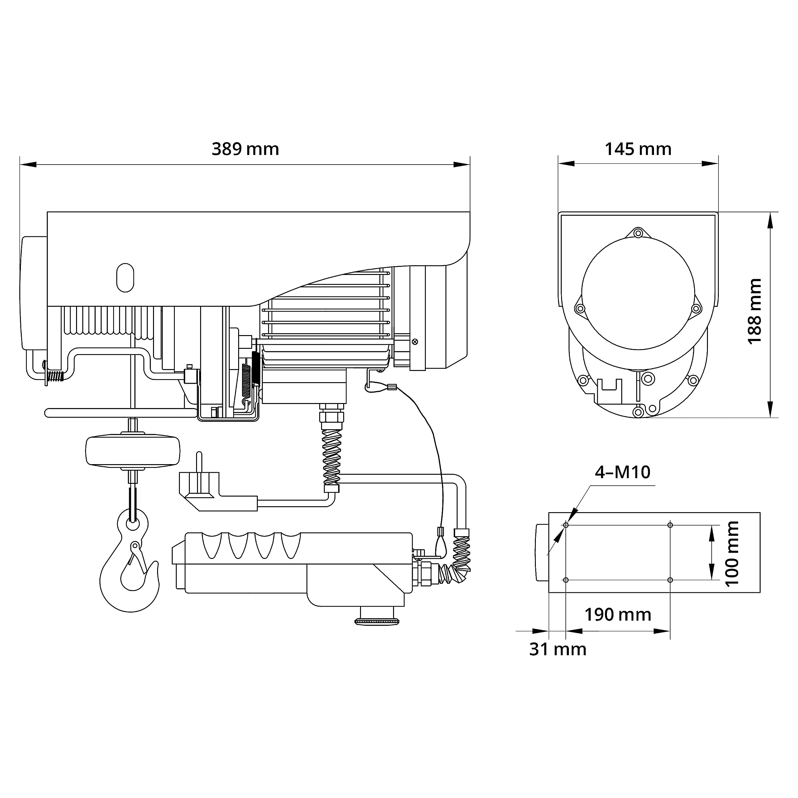 Güde Paranco elettrico GSZ 200/400