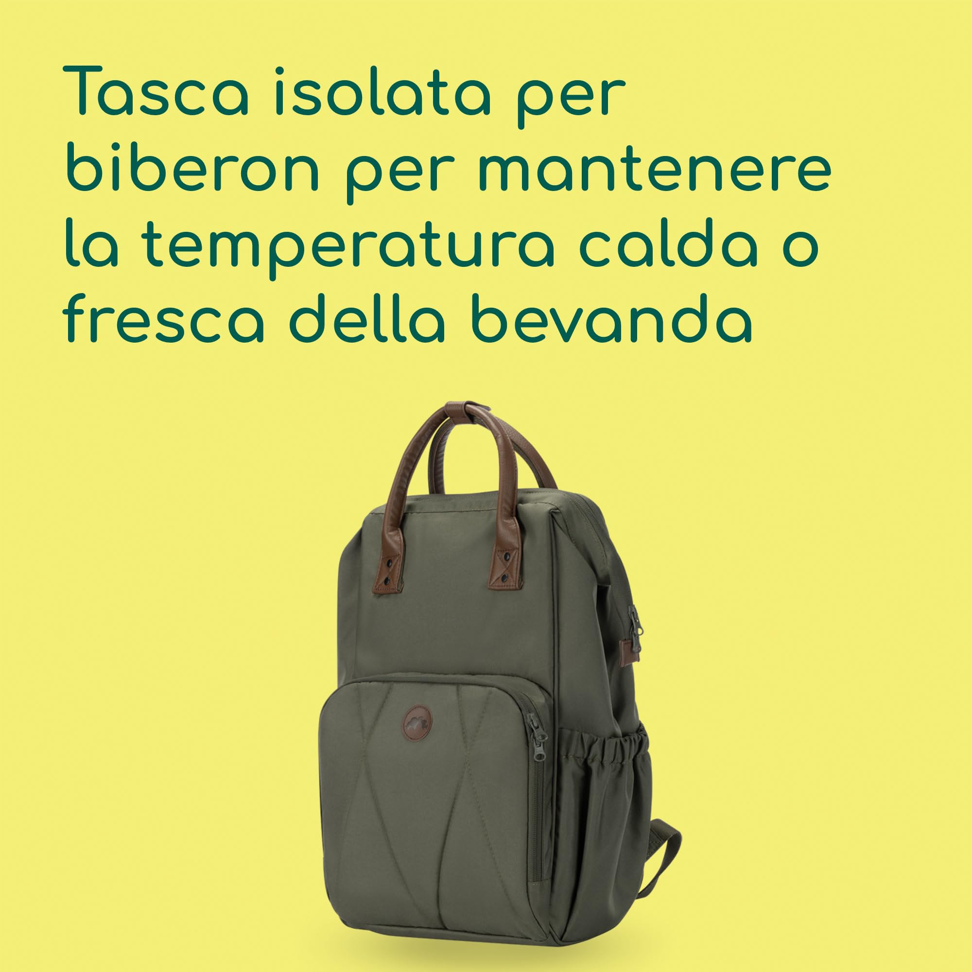 Bebeconfort Zaino Fasciatoio Neonato, Fasciatoio Portatile, Mineral Green