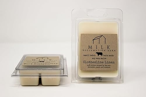 Milk Reclamation Barn Clothesline - Cera perfumada de lino, 3 onzas, accesorios de fragancia para el hogar