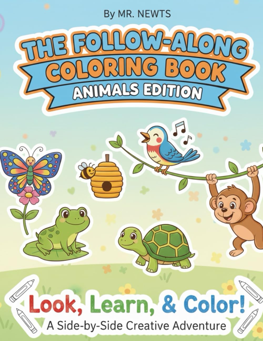 The Follow-Along Coloring Book: Animals Edition