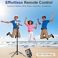 Vista 5 de Trípode para selfie con seguimiento automático de rostros para iPhone con luz, rotación de 360° que sigue tu movimiento, soporte de trípode