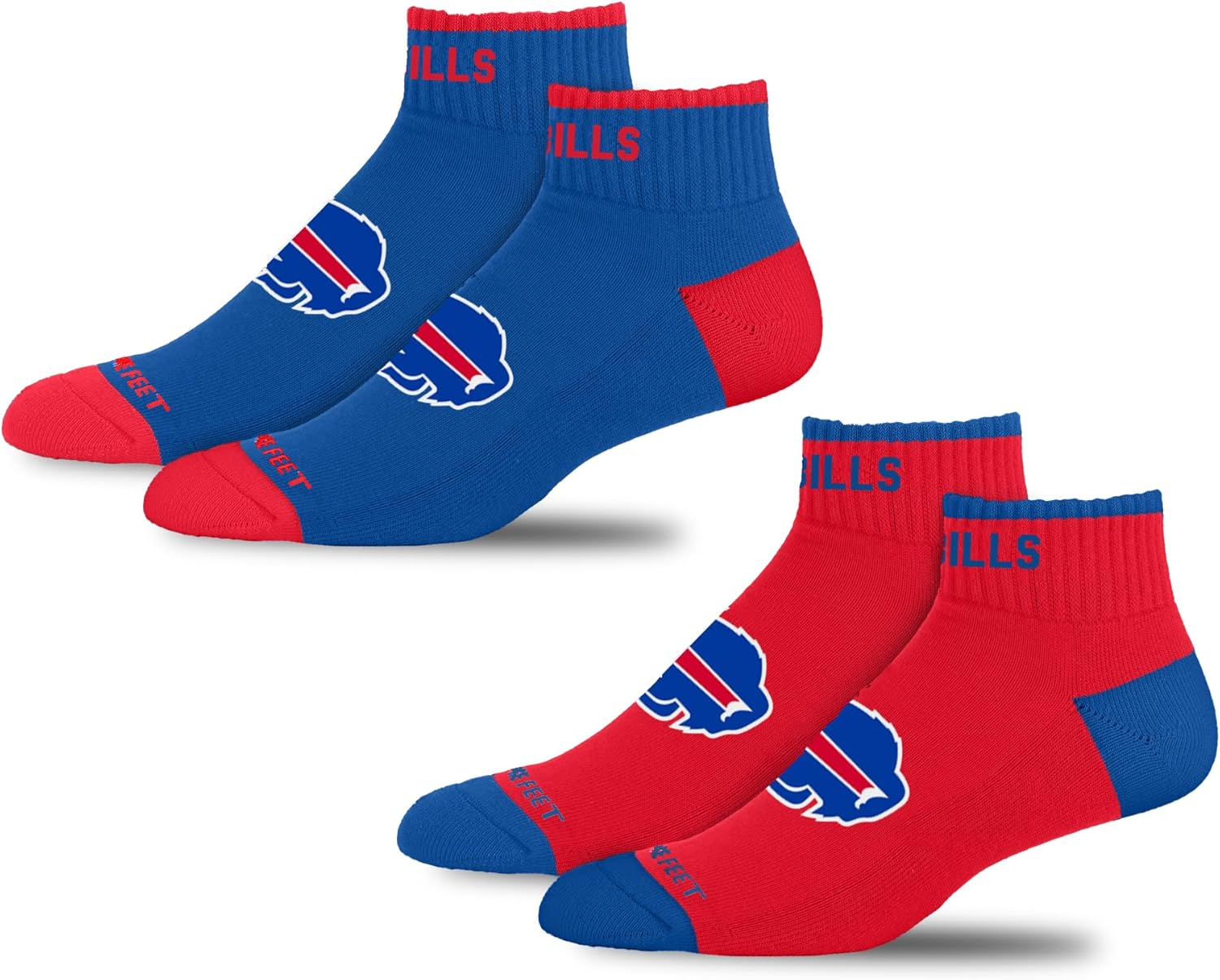 For Bare Feet NFL Unisex Kids Front and Center 2 Pack Team Colors