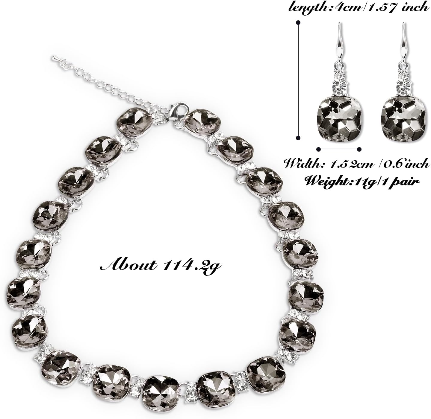 Crystal Statement Necklace Glass Crystal Collar Choker Necklace for Women Bridal Necklace Costume Jewelry Necklaces for Women - Image 2