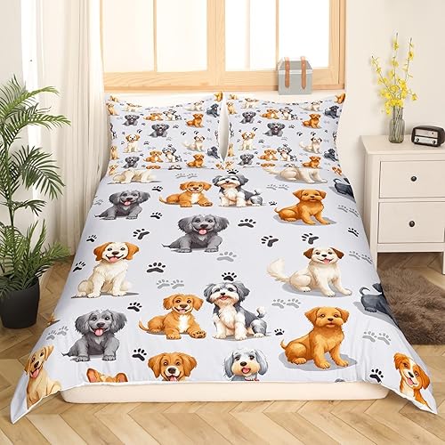 Miniatura 35 de Feelyou - Juego de ropa de cama con funda de edredón de dibujos animados para niños, niñas y adolescentes, con estampado de vehículos modernos