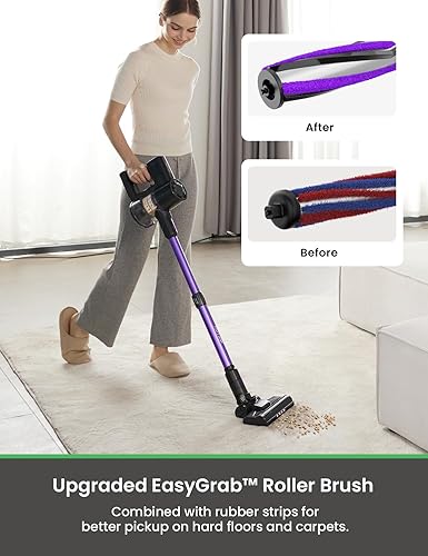 Miniatura 7 de Vactidy Aspiradora inalámbrica, 6 en 1, aspiradora ligera de pie, potente aspiradora recargable de hasta 35 minutos de tiempo de funcionamiento,