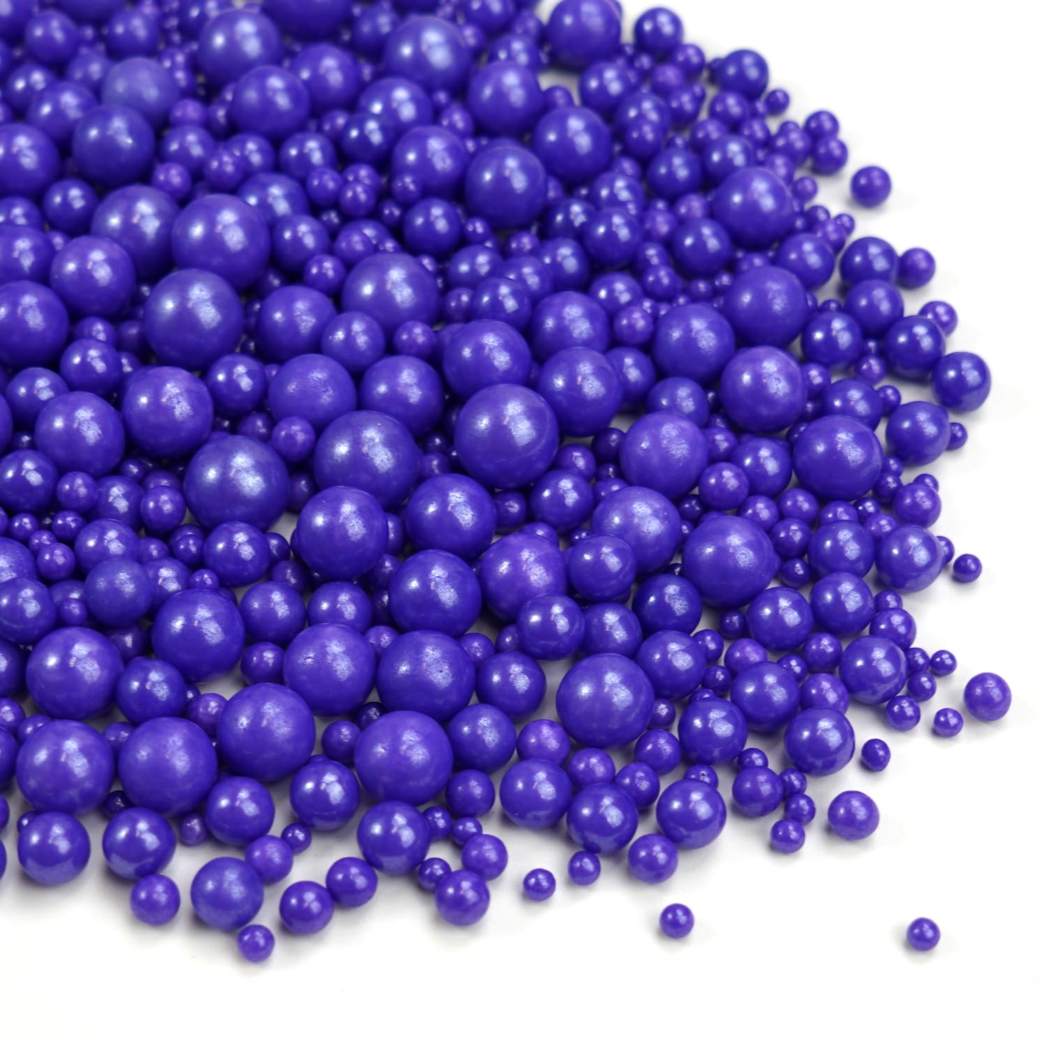 Purple Pearl Sprinkles for Cake Decorating, Edible Pearl Candy, 150g/5.29oz Mix Size, Baking Cake Decoration, Cupcake, Cookie, Holiday, Valentine's Day, Wedding Party, Christmas Supplies