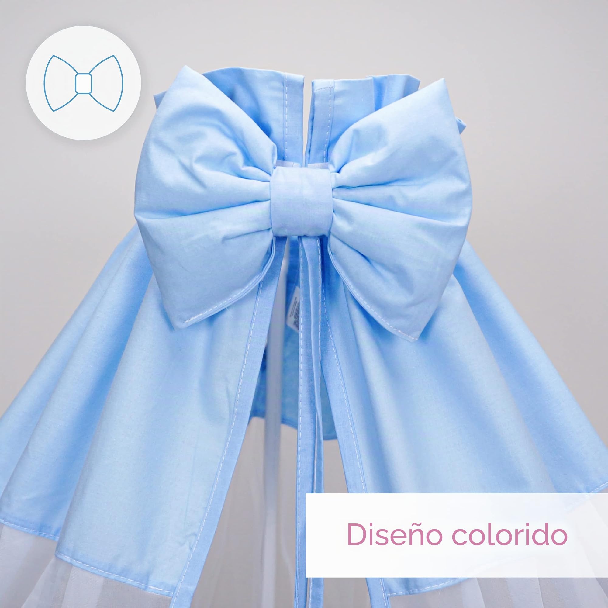 Baby Comfort Dosel de Gasa para guardería o Cuna 370 x 180 cm (Color Azul)