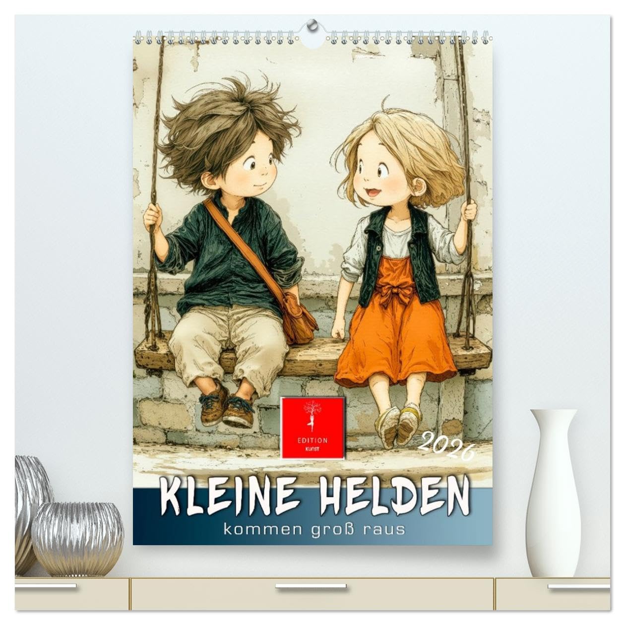 Kleine Helden kommen groß raus (hochwertiger Premium Wandkalender 2026 DIN A2 hoch), Kunstdruck in Hochglanz: Fröhliche Kindermomente - entdecken, staunen, lachen. (CALVENDO Kunst)