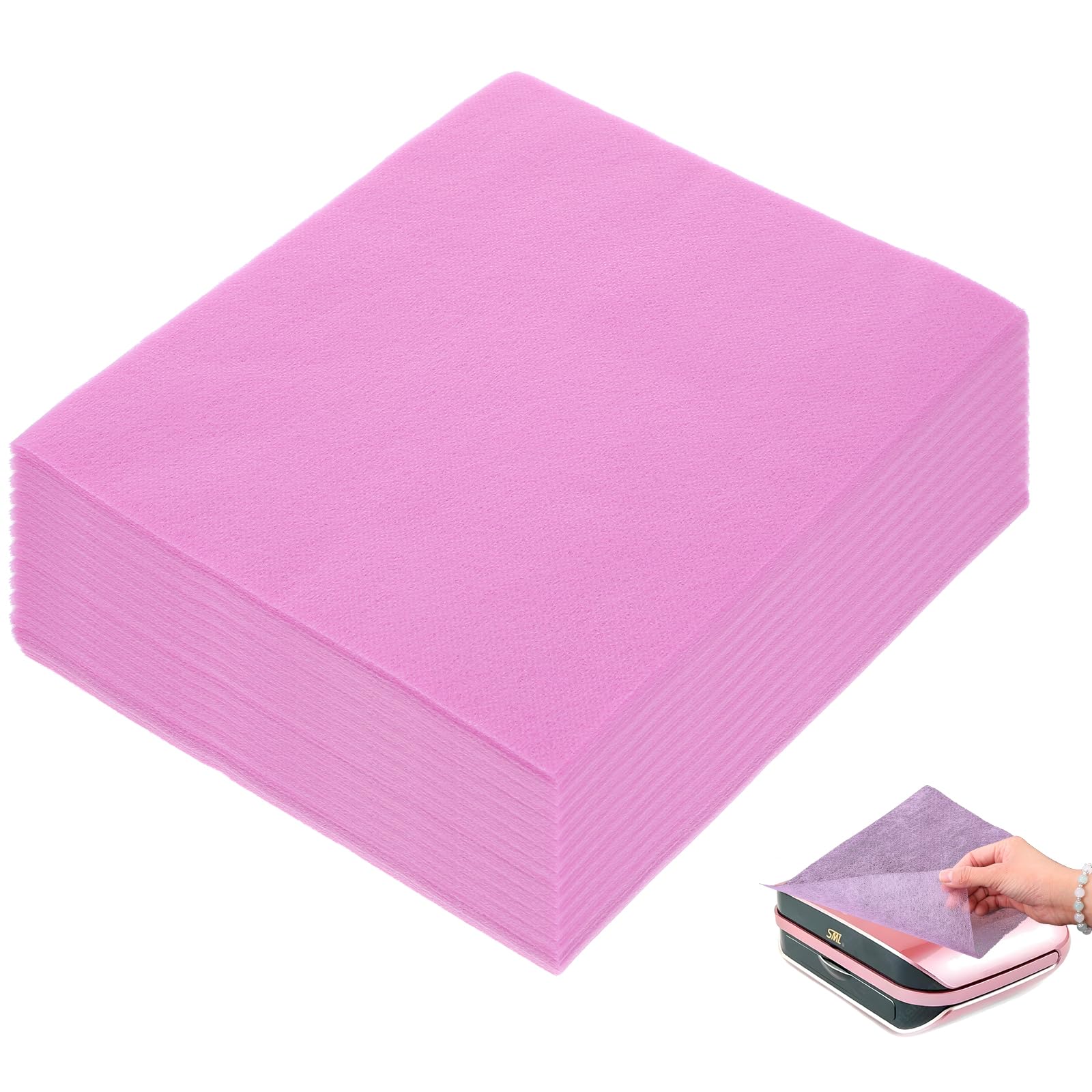 200Pcs Nail Dust Collector Filter Paper Disposable Nail Dust Filters Table Towels Mat Waterproof Paper Clean Pads for Salons Pink Women Supplies Accessories Vacuum Collectors