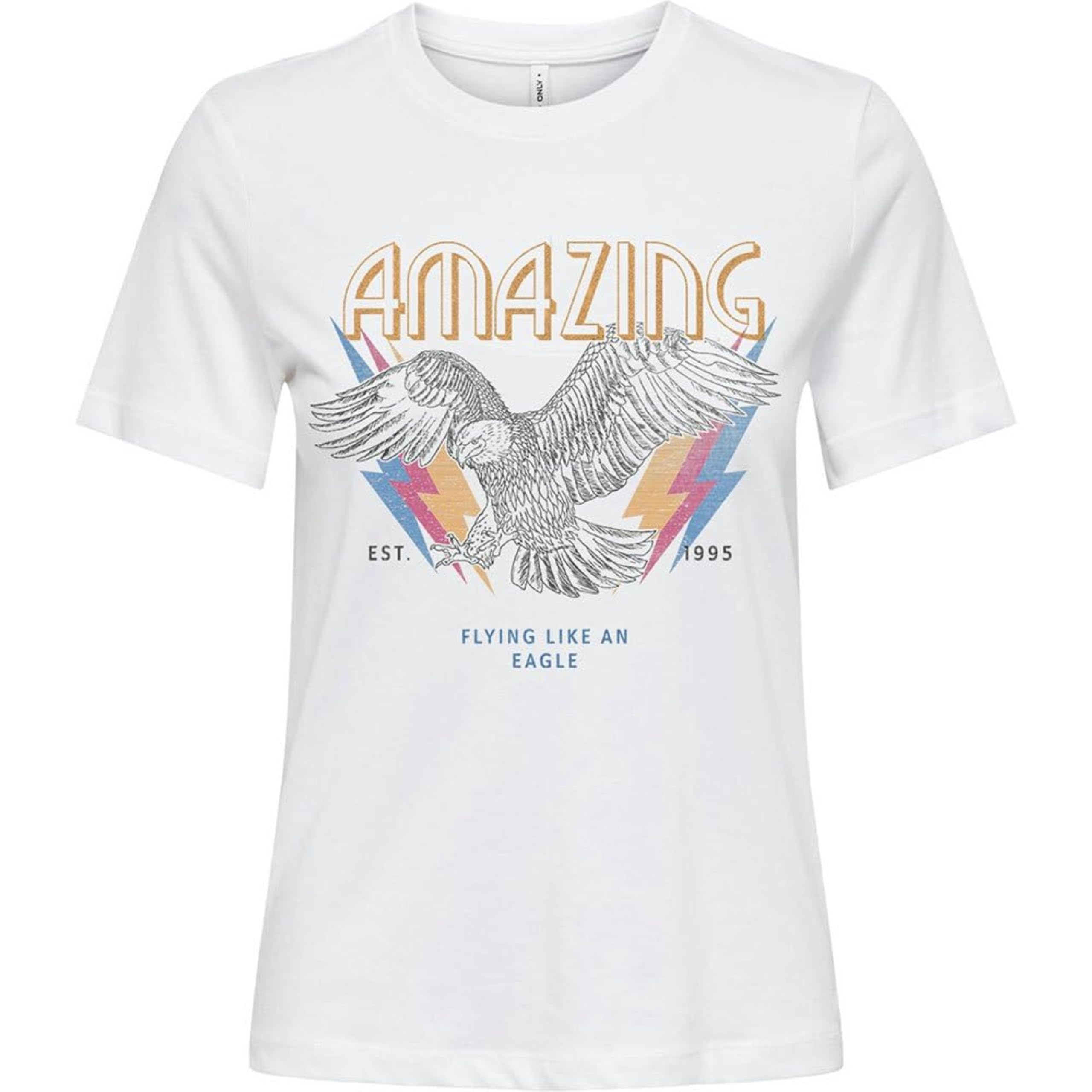 Only Women's White Onlhenny Life Reg S/S Top Box Jrs, Xs