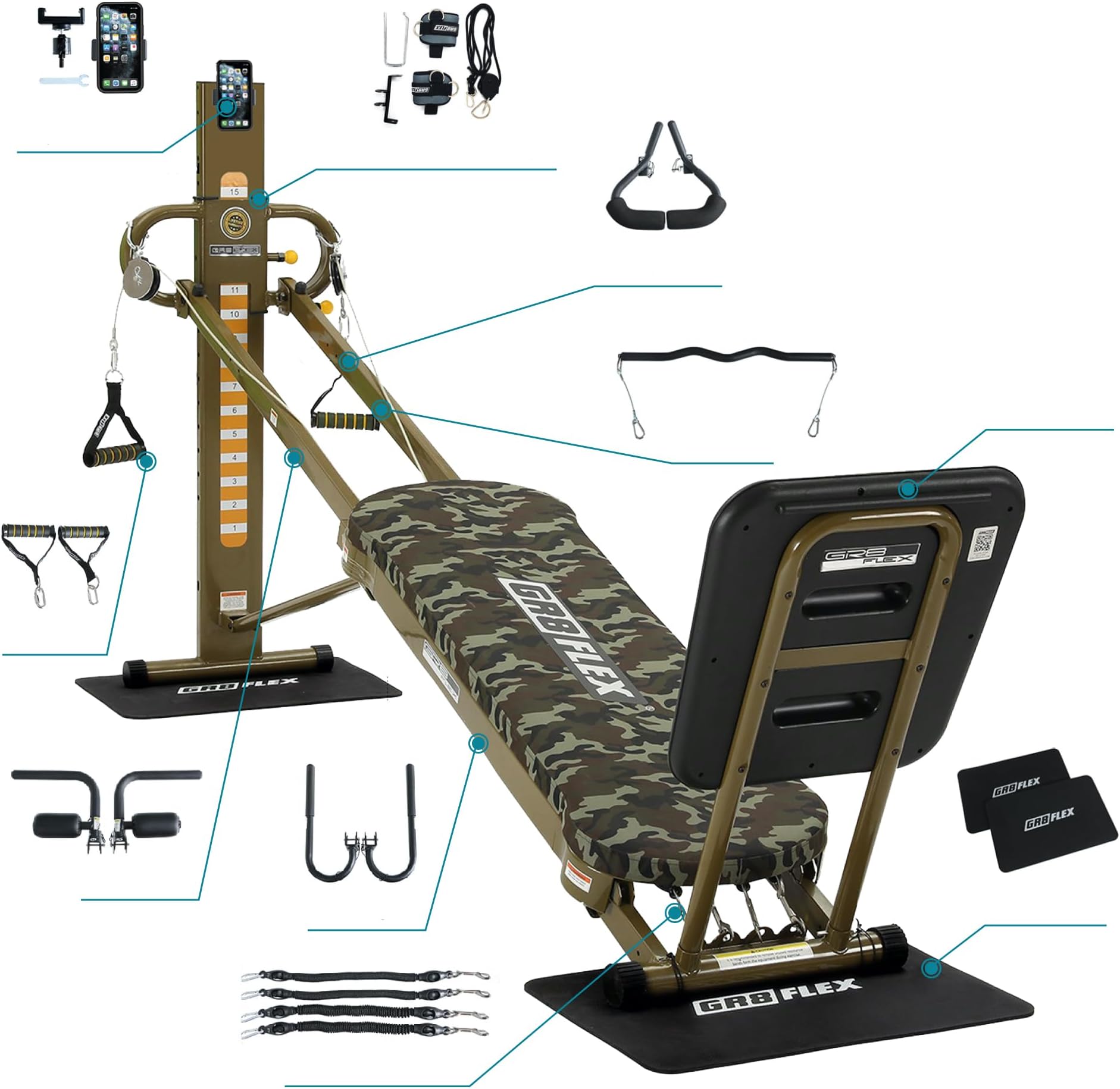 GR8FLEXTotal Luxury Gym Your Home Style - Military XL Model