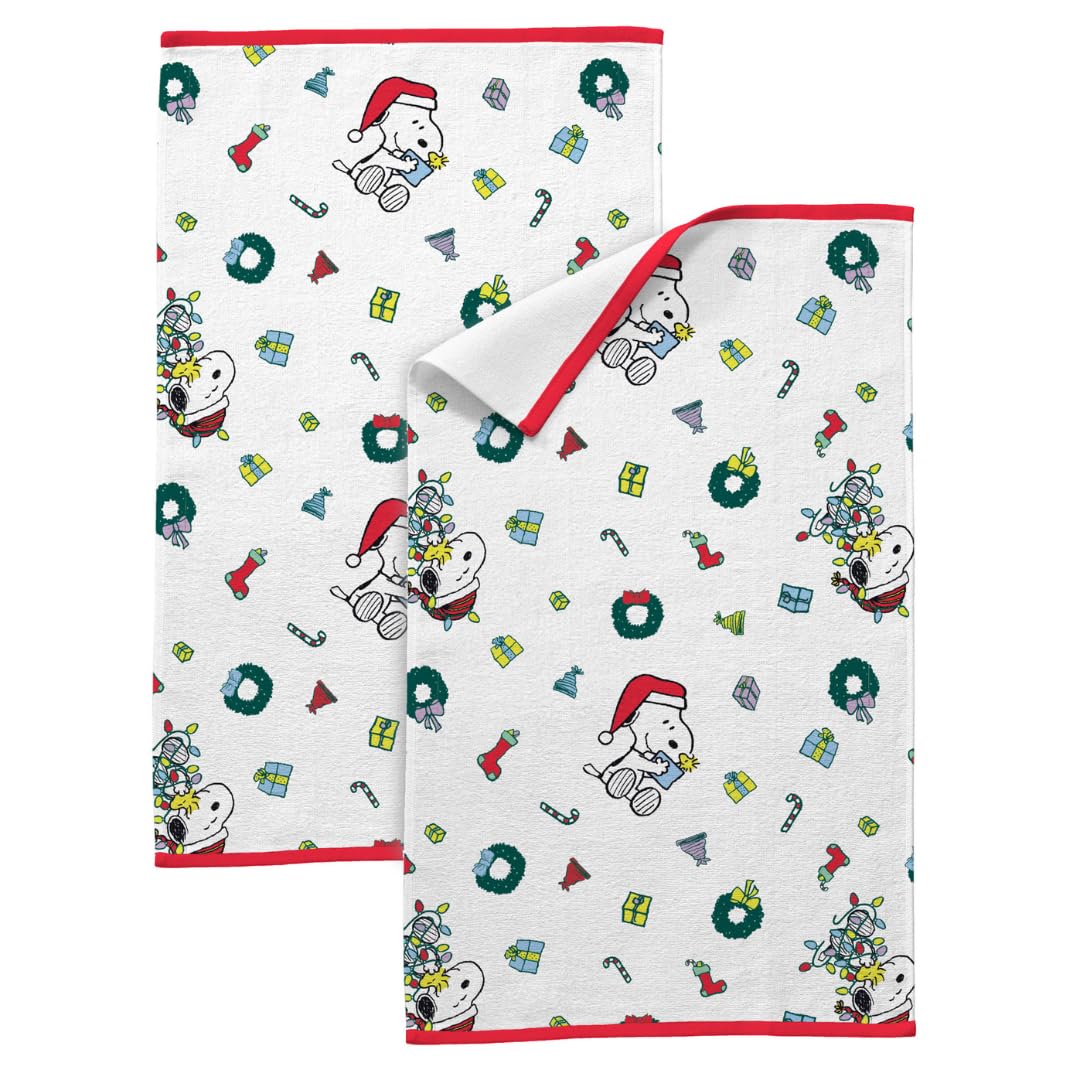 FrancoDr. Seuss The Grinch Super Soft Plush 2 Pack Christmas Cotton Bath/Kitchen Hand Towels, 15 in x 25 in, (Officially Licensed Product) Collectibles