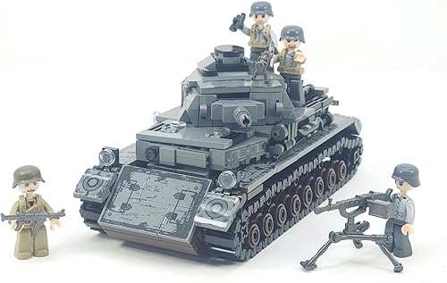 General Jims Juego de bloques de construcción militares de ladrillos de juguete guerra mundial 2 alemán Panzer IV bloques de construcción modelo General Jims Juego de bloques de construcción militares de ladrillos de juguete guerra mundial 2 alemán Panzer IV bloques de construcción modelo