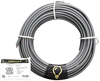 SHPELEC® Electrical Grey Twin and Earth 6242YH Cable - 2.5mm Mains Socket Ring Twin and Earth 6242YH Cable - All Lengths (5m, 10m, 15m & 20m)) (10metres - 2.5mm Twin and Earth Cable)