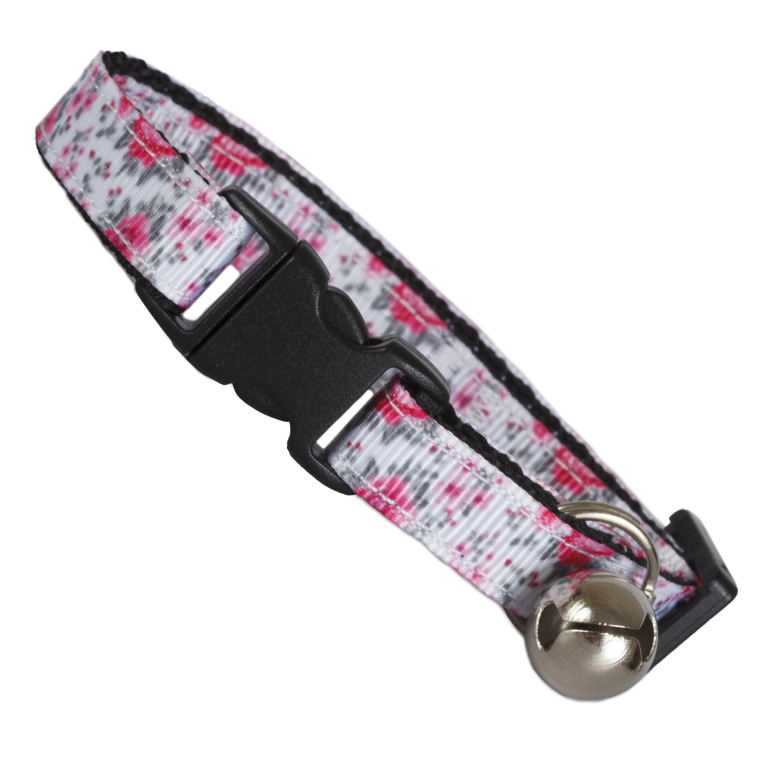 Liberty Floral - Red and Pink Blossoms Cat Collar