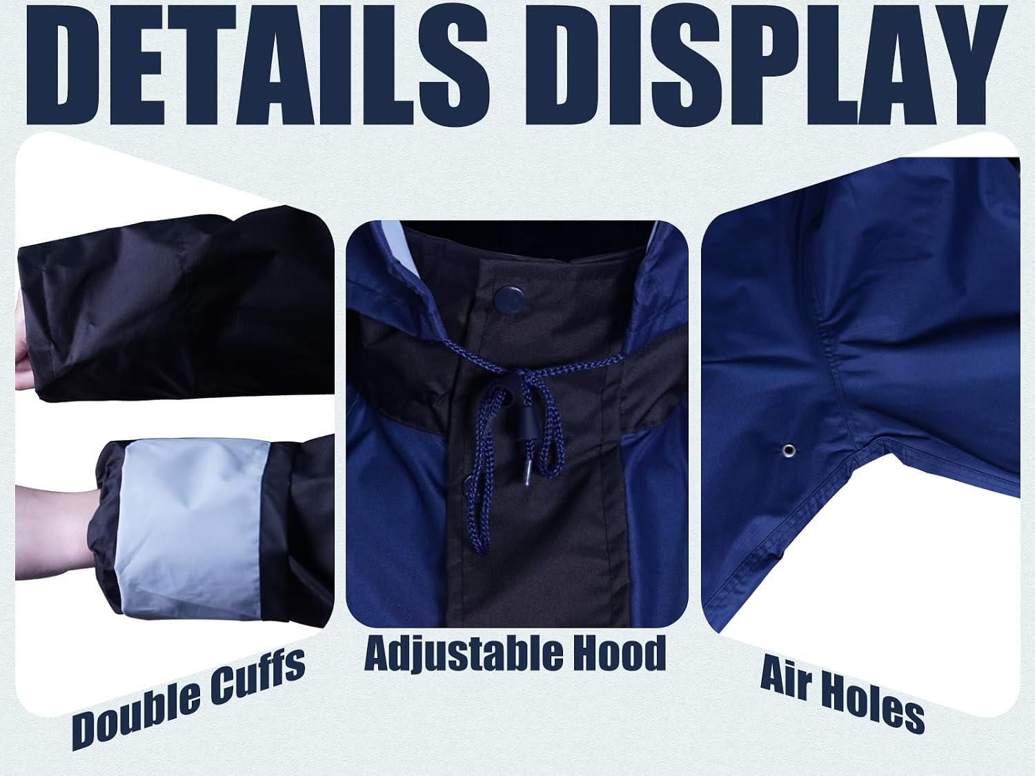Rain Suits for Men Waterproof High Visibility Rain Gear Lightweight Rain Jacket with Bib Overalls Fishing Farming Golf